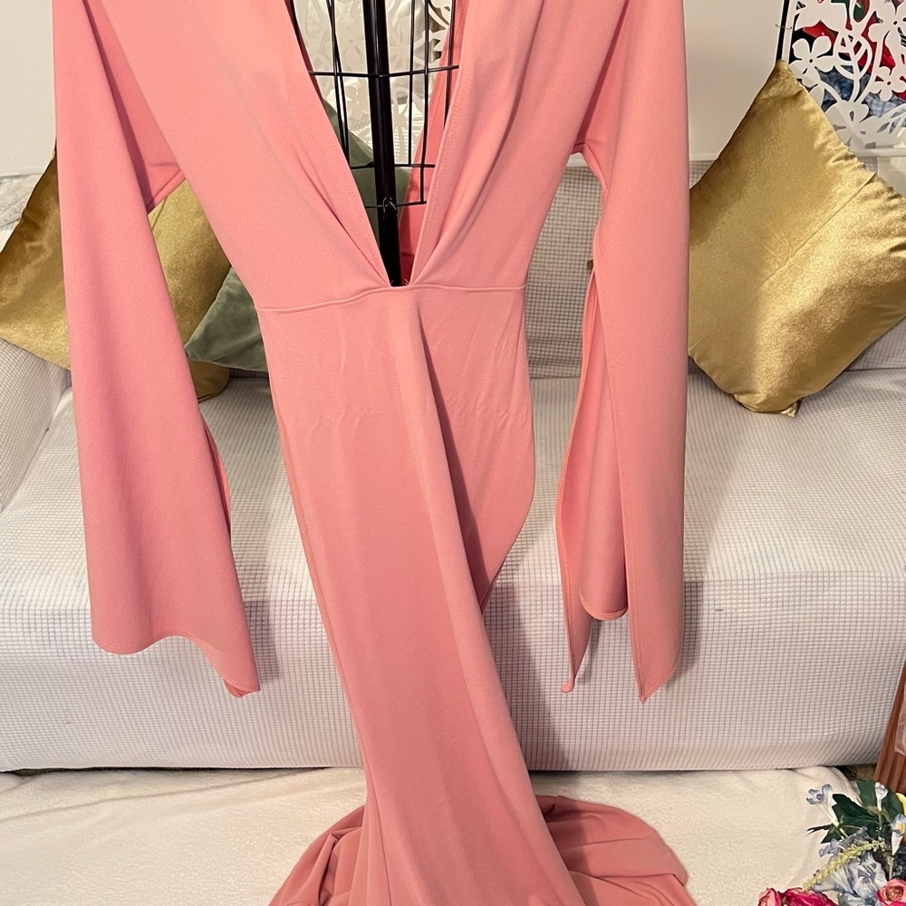 Elegant Pink Evening Gown
